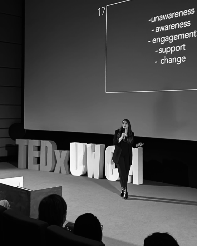 Sabine M. Probst Saavedra talking at TEDx Maastrich about Documentary Film for Ocean Conservation